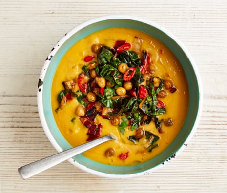 Yotam Ottolenghi’s chickpea and rainbow chard soup.