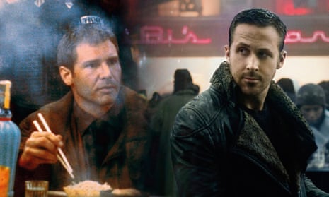 Harrison Ford in Blade Runner and Ryan Gosling as Officer K in the sequel