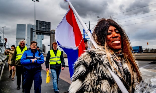 A protest in Rotterdam.