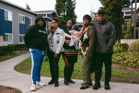 The family of Anthony Ramsey in Richmond, California, on Wednesday, 18 November 2020.