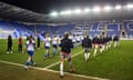 Reading players walk on to the pitch to face Arsenal in the Continental Cup last season.