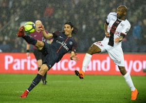 Guingamp had been 2-0 up against PSG before Edinson Cavani scored two late goals.