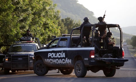Security forces in Michoacan state, Mexico.
