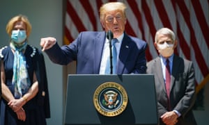 Donald Trump speaks on vaccine development in the Rose Garden of the White House