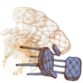 A chair tipping over