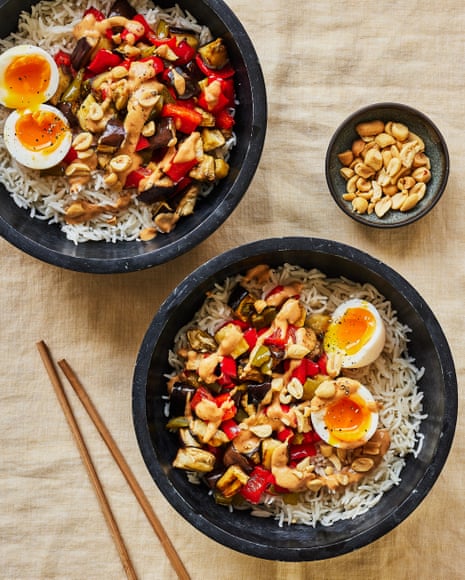 Rukmini Iyer's quick and easy recipe for bibimbap with miso-peanut