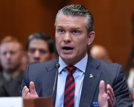 Defense secretary Pete Hegseth testifies at a Senate appropriations subcommittee on defense hearing.