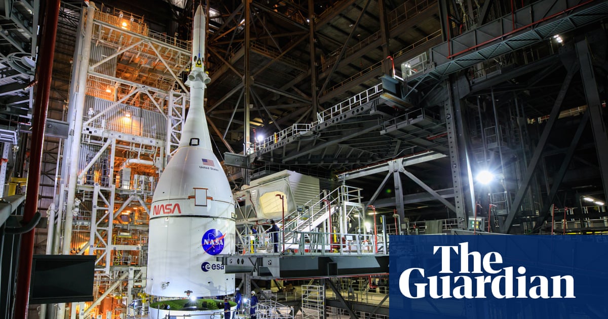 Nasa stacks Orion capsule atop Artemis 1 as moon mission nears