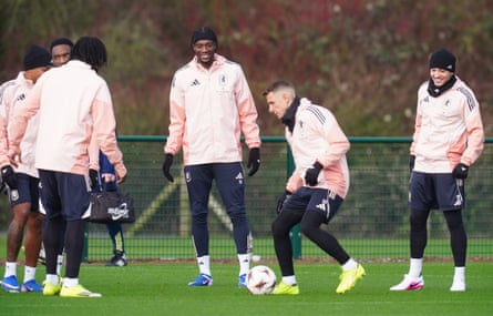 Tammy Abraham in training with Aston Villa.