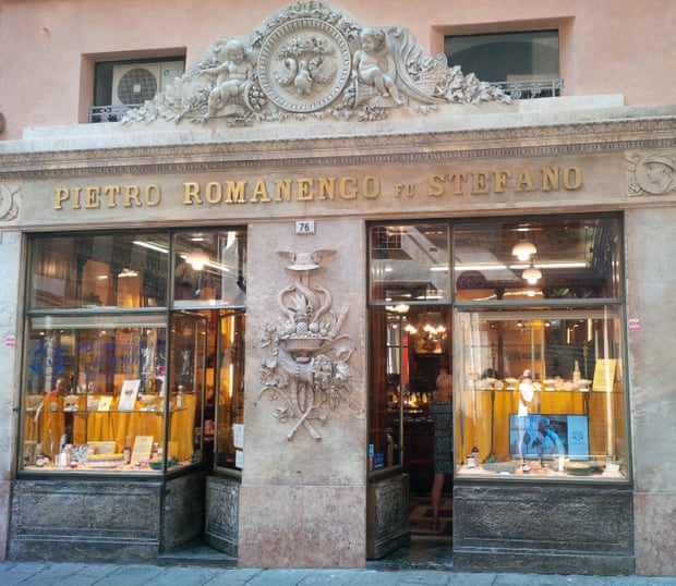 Romanengo sweet shop on Via Luccoli