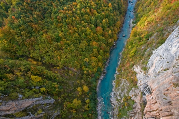 Tara Canyon viewed from Djurdjevica Bridge in Durmitor national park