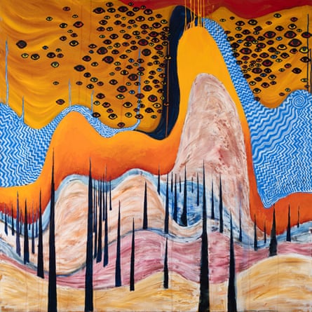 Stanley Donwood’s Wall of Eyes, 2024.