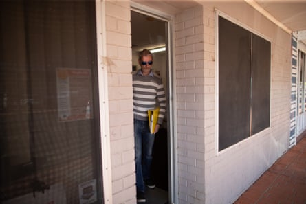 Patrick O’Callaghan after speaking to clients in Walgett.