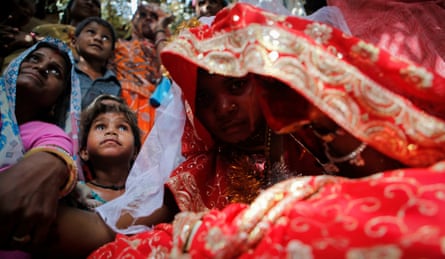 Child bride Krishna,11, at a marriage ceremony at her husband’s home in a village near Kota, in the Indian state of Rajasthan