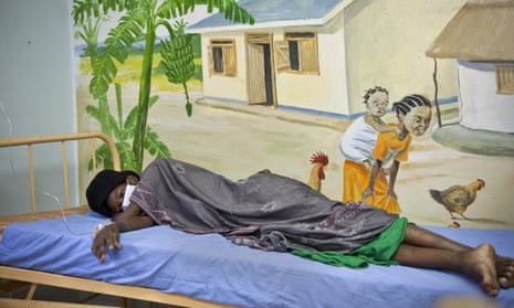 Woman with TB symptoms, at a clinic in Kampala, Uganda