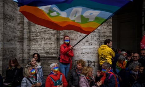 Pro-peace demonstrators in Rome on Saturday