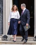Keir Starmer and his wife, Victoria walk out of No. 10 Downing Street in London, Britain, on 22 June 2026.