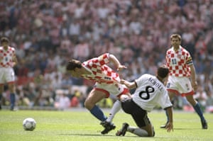 Davor Suker in action during the game.