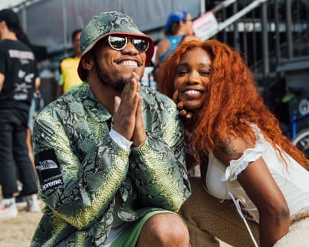 Anderson .Paak and SZA backstage.