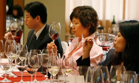 A wine-tasting event in Beijing.