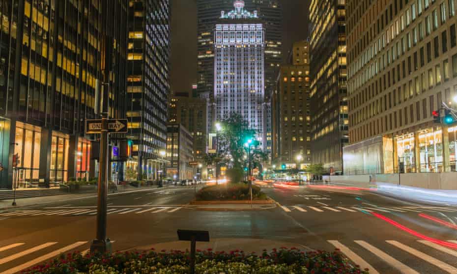 Park Avenue, Manhattan, at night