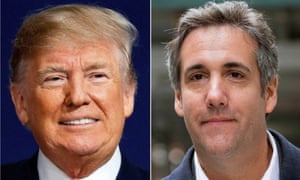 Donald Trump and his former attorney, Michael Cohen. Cohen’s memoir about Trump will be released on Tuesday.