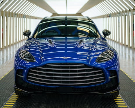 Aston Martin DBX 707 as it prepares to leave the factory in Barry, Wales