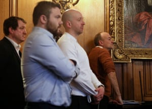 Lee Cain and Dominic Cummings at a news conference inside 10 Downing Street, after the latest COBRA meeting to discuss the government’s response to coronavirus crisis, 12 March