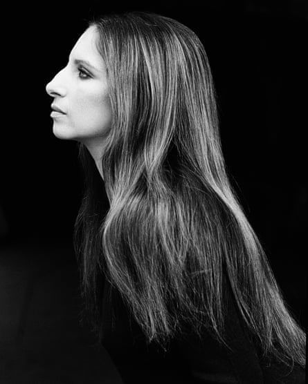 Streisand in 1972. Portrait shot with long hair