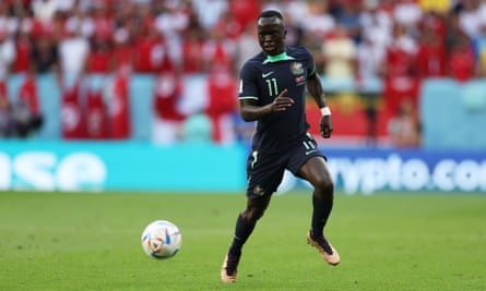 Awer Mabil, who made his European breakthrough at FC Midtjylland.