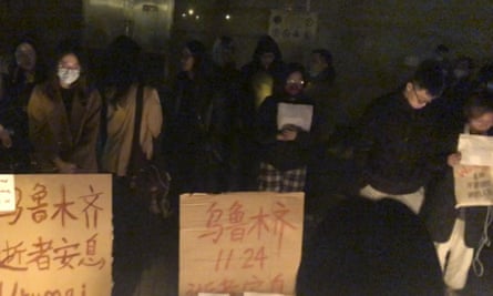 Shanghai protests on Saturday against the government’s Covid measures