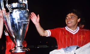 Michael Robinson after Liverpool’s 1984 European Cup triumph.