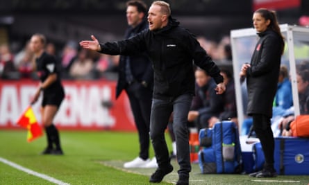 Gareth Taylor (left) voiced his concerns with Jonas Eidevall’s touchline behaviour.