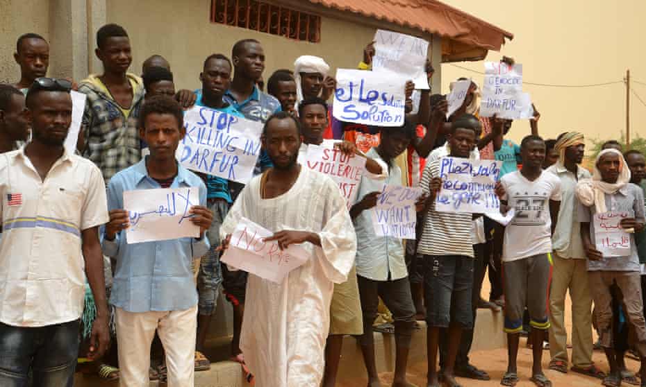 Migrants in Agadez stage a protest