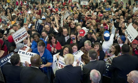Donald Trump signs autographs at the Kentucky International Convention Center in March 2016.