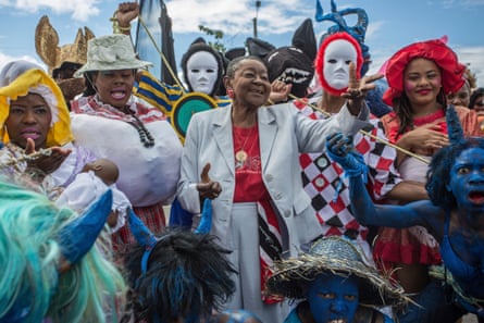 A hero for ever … Calypso Rose in Port of Spain, Tobago, during carnival.