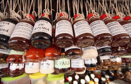Amazonian herbal remedies are seen for sale at the historic Ver-o-Peso market in Belem, Brazil. e on