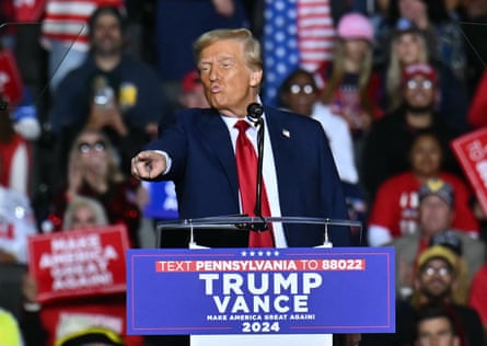 Trump campaigns in Allentown, Pennsylvania.
