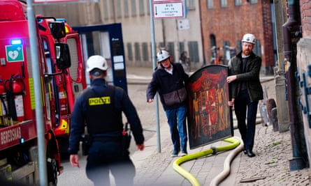 Artworks are rescued from the fire