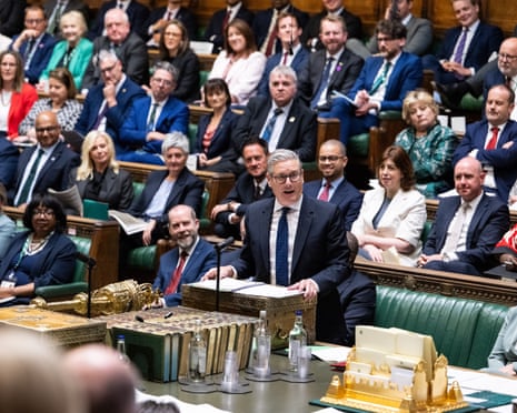 Sir Keir Starmer speaking during prime minister's questions in the House of Commons