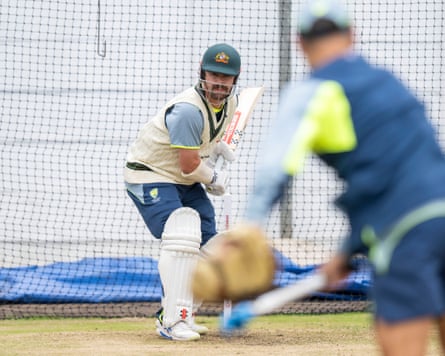 Travis Head trains in the nets before Australia meet South Africa in the first Test in Durban