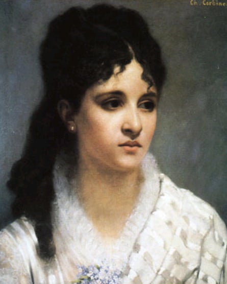 Mel Bonis painted at age 19 by Charles-Auguste Corbineau.