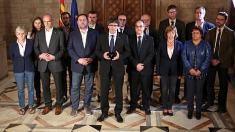Catalan leader opens door to unilateral declaration of independence – video