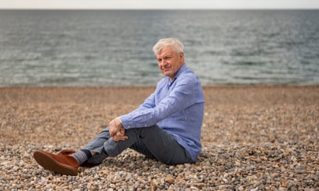 Jonathan Hirons, pictured on the beach in Seaton, Devon. Jonathan has made a documentary about his aphasia.