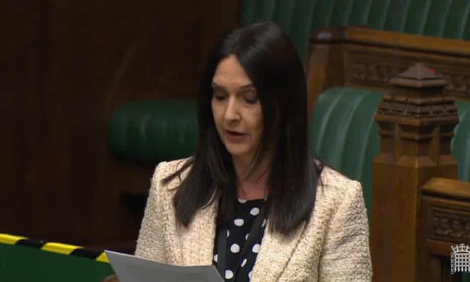 SNP MP Margaret Ferrier in the House of Commons on Monday after experiencing Covid symptoms.