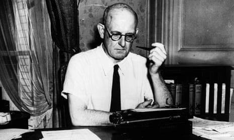 PG Wodehouse at home in Paris, 1945