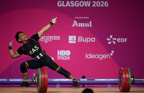 Bolt anyone? Over the moon Bin Kasdan Mohamad Aniq of Team Malaysia.