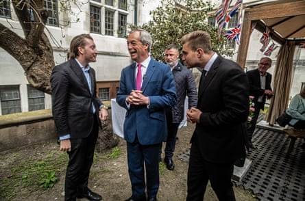 Farage with supporters