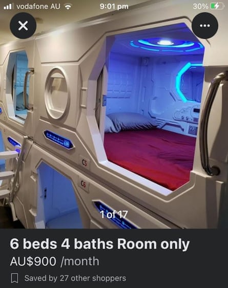 The pods are being advertised on Facebook for $900 a month.