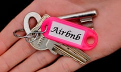 Key ring with fob marked Airbnb